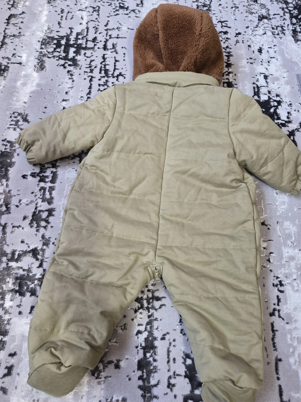 Bobo Choses Khaki Baby Shepra Organic Cotton Snowsuit / Coverall 3-6 m New